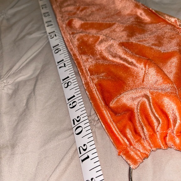 Velour Bright Orange Halter Top - Picture 5 of 8
